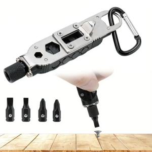 다기능 미니 스크루 드라이버 야외 EDC 키 체인 모양 스크루 드라이버 휴대용 강철 수리 도구