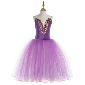 긴 로맨틱 발레 투투 스팽글 소녀 레오타드 발레 코스튬 공연 발레 댄스 원피스 소녀 투투 스커트 발레리나