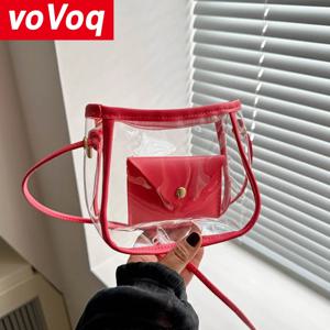 핑크 절묘한 미니 방수 싱글 숄더 모바일 지갑, 투명 콤스팟 백, 화이트 옐로우, 2025 신제품 출시