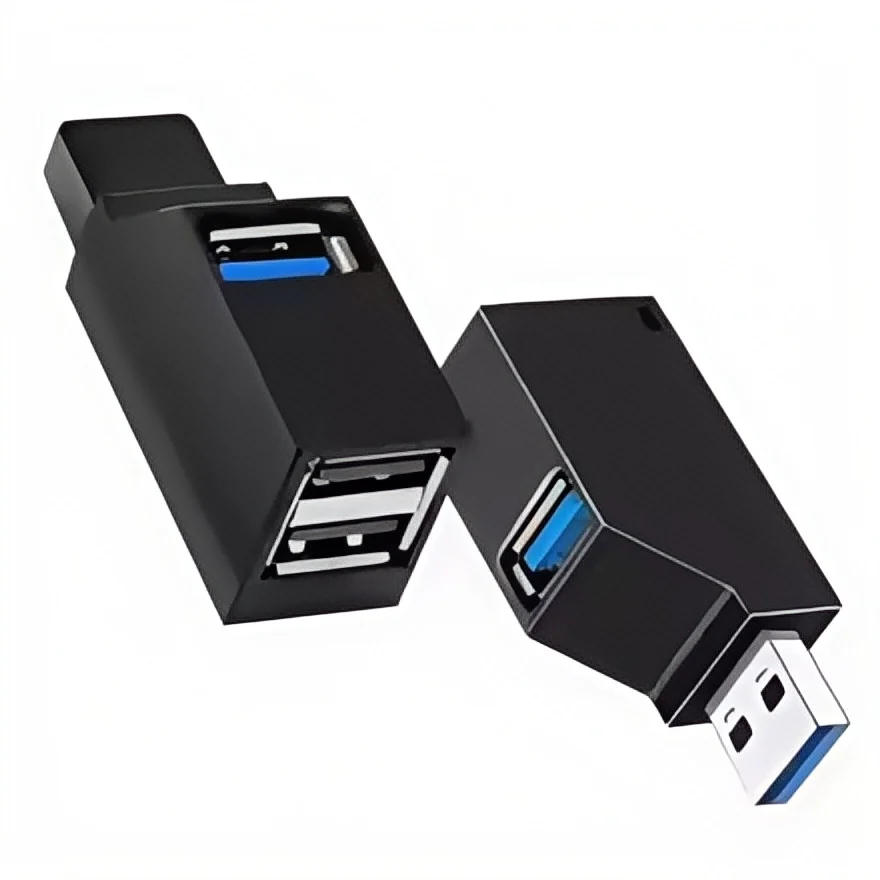 4포트 USB 3.0 허브 어댑터 - 5Gbps 고속 데이터 전송, 노트북, PC, 맥용 컴팩트 휴대용 디자인