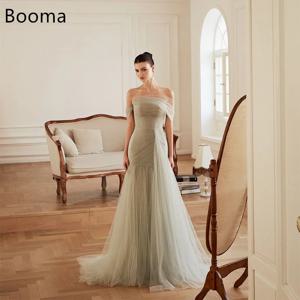 Booma 인어 댄스 파티 드레스 여성을위한 어깨 정장 가운 Tulle Long Evening Dress Customized 2025