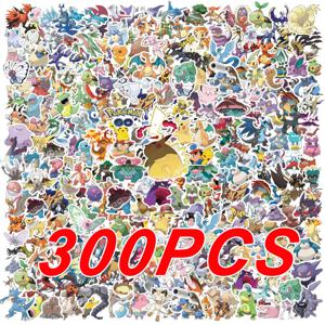 300Pcs 포켓몬 귀여운 피카추 스티커 Charizard 앨범 Pokédex DIY 노트북 자동차 수하물 Kawaii 방수 애니메이션 스티커 장난감