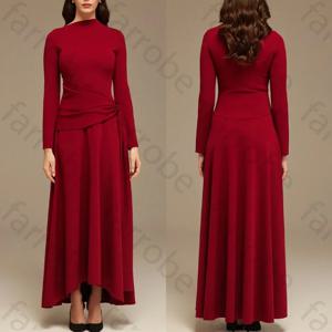 비대칭 밑단 a 라인 이브닝 드레스와 긴 소매 드레이프 맥시 드레스를 사용자 정의 절묘한 고품질 파티 파티 가운 여성