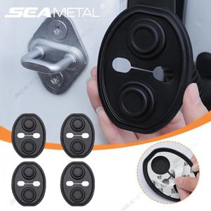 SEAMETAL 4Pcs 자동차 용 도어 충격 방지 쿠션 자체 접착 도어 잠금 충격 흡수 장치 안티 스크래치 보호 커버 소음 감소