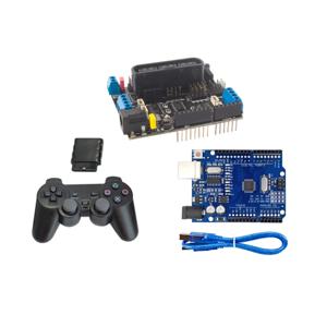 Arduino 로봇 DIY 키트 ESP32 로봇 자동차 로봇 암용 4 채널 모터 및 8 채널 서보 컨트롤러가있는 실드 보드 5-12V