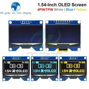 1.54 인치 4PIN 7PIN 흰색 파란색 노란색 OLED 스크린 모듈 CH1116 / SSD1309 드라이브 IC SSD1306 SPI 인터페이스 128*64 호환