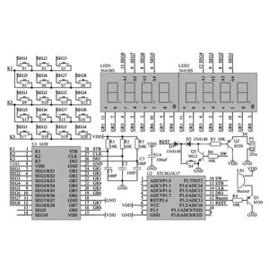 ABSQ-DIY 전자 키트 LED 디지털 튜브 계산기 51 마이크로 컨트롤러 제어 저항 변환 납땜 프로젝트