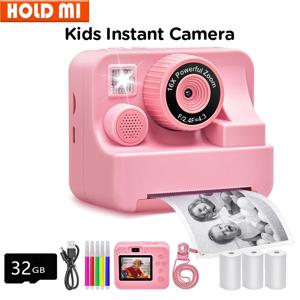 어린이용 즉석 인쇄 카메라 디지털 카메라 유아용 장난감 1080P 2.4인치 카메라 감열 인쇄 사진 비디오 게임 남아 여아 선물