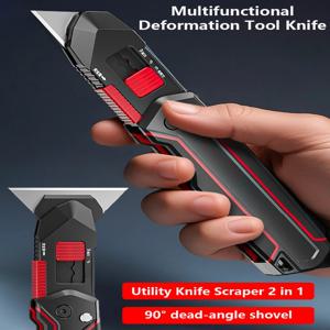 크리에이티브 커터 나이프 가장자리 청소 스패츌러 인체공학적 홀더 안전하고 내구성이 뛰어난 장인의 예술용 칼 이중 용도 효율적인 문구류