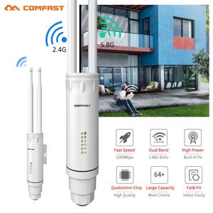 COMFAST AC1200/AC1300 실외 AP 라우터 2.4G/5G 듀얼 밴드 장거리 신호 확장기 증폭기 무선 WiFi 리피터 방수