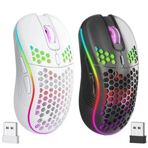 사무용품 2.4G 무선 게임용 마우스 RGB 조명 충전 마우스, 조정 가능한 DPI 인체 공학적 디자인, 데스크탑 노트북