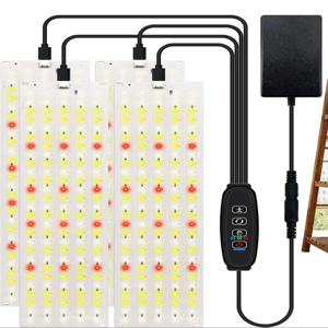 LED 식물재배등 패널 20W 풀스펙트럼 135-570 비드 LED 초박형 보드 디밍 타이머 캐비닛 실내 식물 재배램프