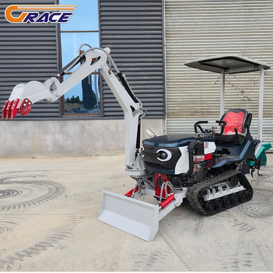 맞춤형 2025년형 신제품 50마력 60마력 80마력 100마력 고무 트랙 크롤러 트랙터 4x4 디젤 기어박스 농업용 판매