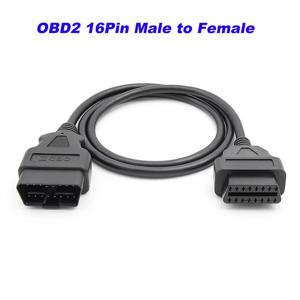 OBD2 16핀 남성-여성 연장 케이블 (모든 OBDII 코드 스캐너용) OBD 2 연장 케이블 16핀 ELM327 KONNWEI Vgate 호환