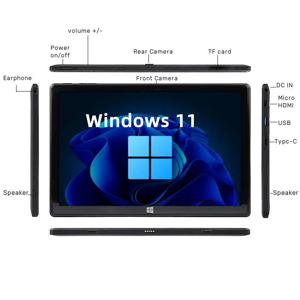 인텔 아톰 N3350 10.1인치 윈도우 11 태블릿 64비트 쿼드 코어 듀얼 카메라 4GB 램 64GB 저장용량 1920 x 1200 IPS 1개 USB 3.0 포트 마이크로 HDMI