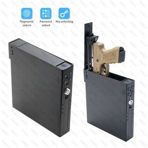 생체 인식 총 안전 상자 지문 키 코드가있는 소형 권총 안전 권총 금고 고 보안 도난 방지 안전 보안 상자