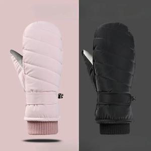겨울 장갑 여성 스키 스노우 보드는 터치 스크린을 볼 수 있습니다 방수 스키 장갑 열 양털 스노우 장갑 스노 모빌 장갑