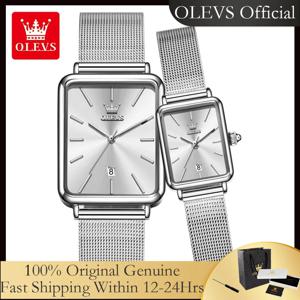 OLEVS 3692 남녀 공용 연인 시계, 심플하고 우아한 오리지널 방수 캘린더 커플 시계, 쿼츠 시계, 선물 상자 포함
