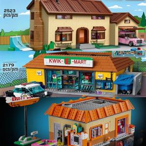 미니소 더 마트 슈퍼마켓 하우스 및 햄버거 레스토랑 모델 블록 장난감 크리스마스 선물 10352 71016 71006