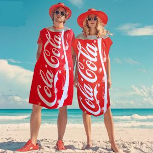 성인 코스프레 코카콜라 의상 공연 할로윈 인형 만화 소품 의상 사진 촬영 의상 무대 의상 여성 패션