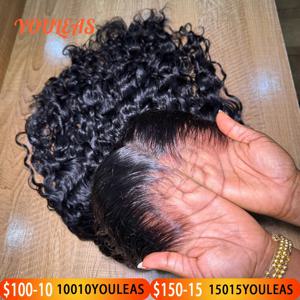 새로운 트렌드 라고스 헤어라인 곱슬머리 인모 가발 13x4 레이스 프론탈 글루리스 가발 인모 프리 플러킹 버마 곱슬머리 바로 착용 가능