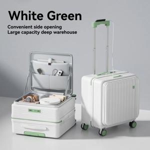 남녀공용 다기능 소형 딥컴파트먼트 전면 개방형 여행가방, 기내 반입 가능한 18인치 여행가방