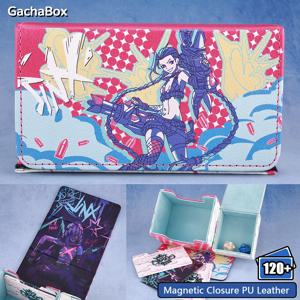 LOL-진크스 덱 박스 다이스와인더 (MTG 리프트바운드용), 더블 슬리브 카드 100장 수납 가능, TCG YGO OPCG PTCG DTCG 카드 보관 덱 박스