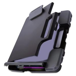 저장 공간이 있는 휴대용 클립보드 1개, 손잡이가 있는 플라스틱 저장 클립보드, 측면 개방형 클립보드 상자