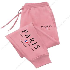 2025 New Hot Sale PARIS Jogger Pants for Women's Trousers High quality Autumn Winter Fleece Casual Sports Sweatpants Women Pants