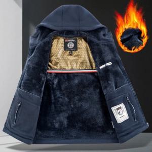 신상 남성용 가을 겨울 플리스 패션 그래핀워밍 후드 재킷 야외 하이킹 스포츠 두꺼운 플리스 가디건 재킷