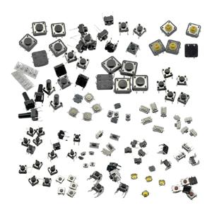 125개 25종류 마이크로 택트 푸시 버튼 스위치 모음 키트 SMD DIP 2*4 3*6 4*4 6*6 12*12 리셋 미니 리프 스위치 아두이노용