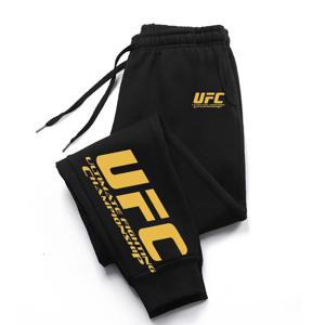 UFC 브랜드 남성 및 여성 가을, 겨울 면 캐주얼 운동복 바지, 달리기 및 피트니스 바지, 단색 긴 바지
