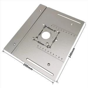 업그레이드 알루미늄 라우터 테이블 인서트 플레이트 (마이터 게이지, 테논 게이지, 펜스 포함) 작업대용 목공 라우터 트리머-BAAQ