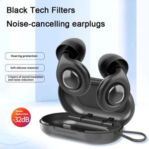 실리콘 귀마개 소음 차단 수면용 재사용 가능 청력 보호 콘서트 여행용