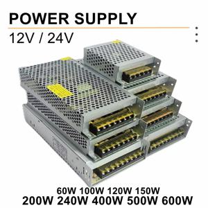 12V/24V 전체 전원 조명 변압기 5A 10A 20A 40A 110V 220V 실내 LED 스트립 조명 스위치 드라이버용 전원 공급 어댑터