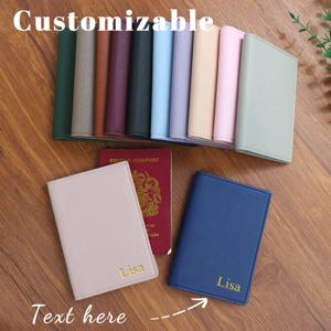 맞춤형 PU 가죽 여권 케이스, 신분증 보호 케이스, 잔돈 및 카드 수납 가방, 여행용 여권 가방