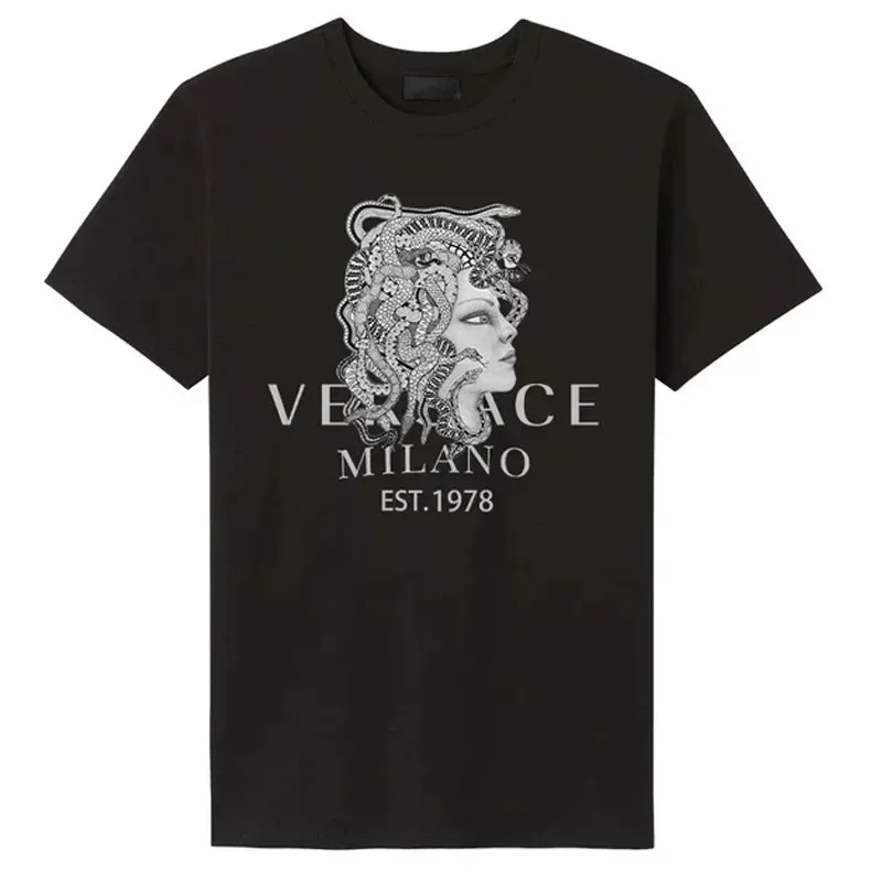 2025년 남성 의류 여름 디자이너 통기성 반팔 티셔츠 남성 오버사이즈 스트리트웨어 O넥 탑