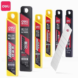 10블레이드/1박스 델리 메탈 SK5 나이프 블레이드 세트 9/18mm 가정 학교 용품 미술 공예 종이 절단 유틸리티 나이프 커터 도구