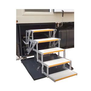 핫세일 5단 사다리 5단 전동 접이식 계단 RV 캠핑카 모터홈 밴 카라반 트레일러 트럭 CE 및 EMARK 인증