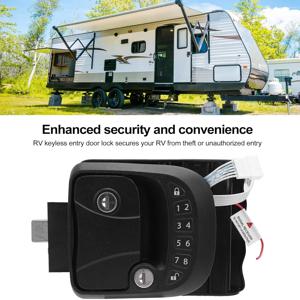 RV 도어 잠금 장치 교체 키리스 엔트리 리모컨 포함 트레일러 캠퍼 도어 래치 오른쪽 CJ5Z17K707A, FO1325158