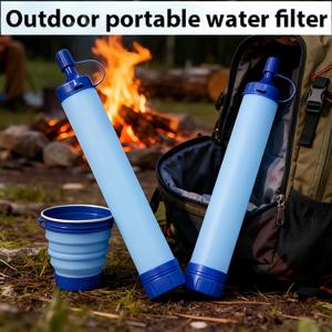 야외 캠핑 미니 정수기 휴대용 하이킹 정수기 0.1 마이크론 생존 비상용품 빠른 정화 도구