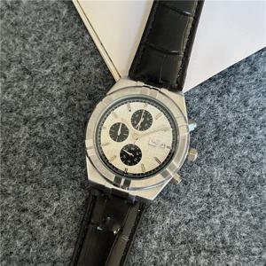 2025년 신형 남성용 쿼츠 시계, 육각형 합금 가죽 스트랩, 42mm, 심플 쿼츠 남성용 시계