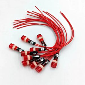 네온 표시기 파일럿 신호 램프, 빨간색 녹색 노란색 빛, 7.7 인치 긴 케이블, 10mm XDN1-C, AC 220V, 10 개