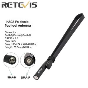 Retevis HA02 안테나 SMA-F/M Baofeng UV5R BF888S Quansheng UV K5K6 Retevis RT81 RT3S 용 접이식 전술 워키 토키 안테나