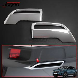 푸조 3008 5008 T87 2017 - 2019 엔드 파이프 자동차 외관 장식 트림 액세서리에 대 한 2PCS 크롬 자동차 후면 배기 커버