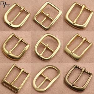 남성용 솔리드 황동 벨트 버클, 스테인레스 스틸 싱글 핀 벨트, 하프 버클, DIY 가죽 공예 버클, 30mm 벨트 버클, 1 개