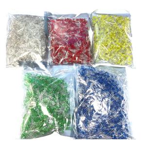 1000PCS 3MM LED 방출 다이오드 램프 구슬 거품 LED F3 빨간색 녹색 노란색 파란색 흰색 LED 방출 다이오드