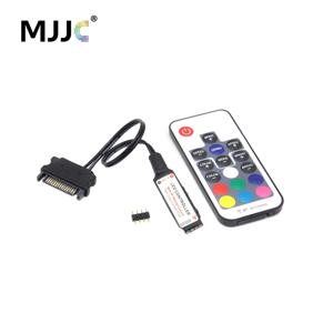 RGB LED 컨트롤러 12V SATA RF 무선 원격 제어 SATA 대형 4Pin RGB LED 스트립 컨트롤러 PC 컴퓨터 케이스 조명