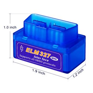 ELM327 미니 V2.1 블루투스 감지기, OBD 블루투스 자동차 오작동 감지기, OBD2 자동차 진단 도구, 안드로이드 및 윈도우용