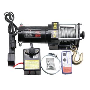 차량 자체 구조 크레인용 전기 윈치, 무선 리모컨, 3000lbs, 12V, 24V